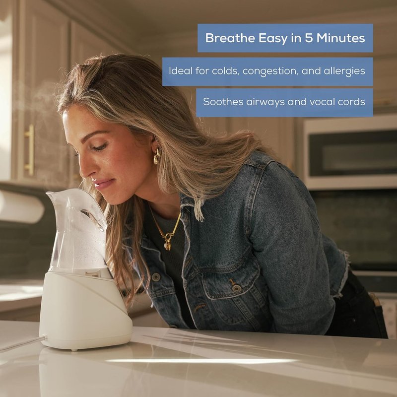Beurer SI30 Steam Inhaler - Drug-Free Relief for Sinus Congestion & Allergies | Ultra-Quiet, Quick Setup