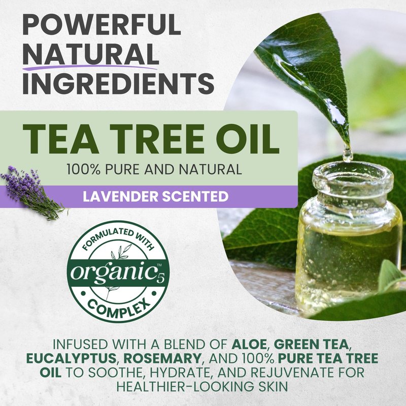 KESMEDIK Tea Tree Lavender Body Wash MaxTherapy, Itchy Skin Relief, Antifungal Defense, Fights Body Odor, Soothes Jock Itch & Athlete's Foot, Intimate Wash, Men & Women, 2-Pack, Limited Edition