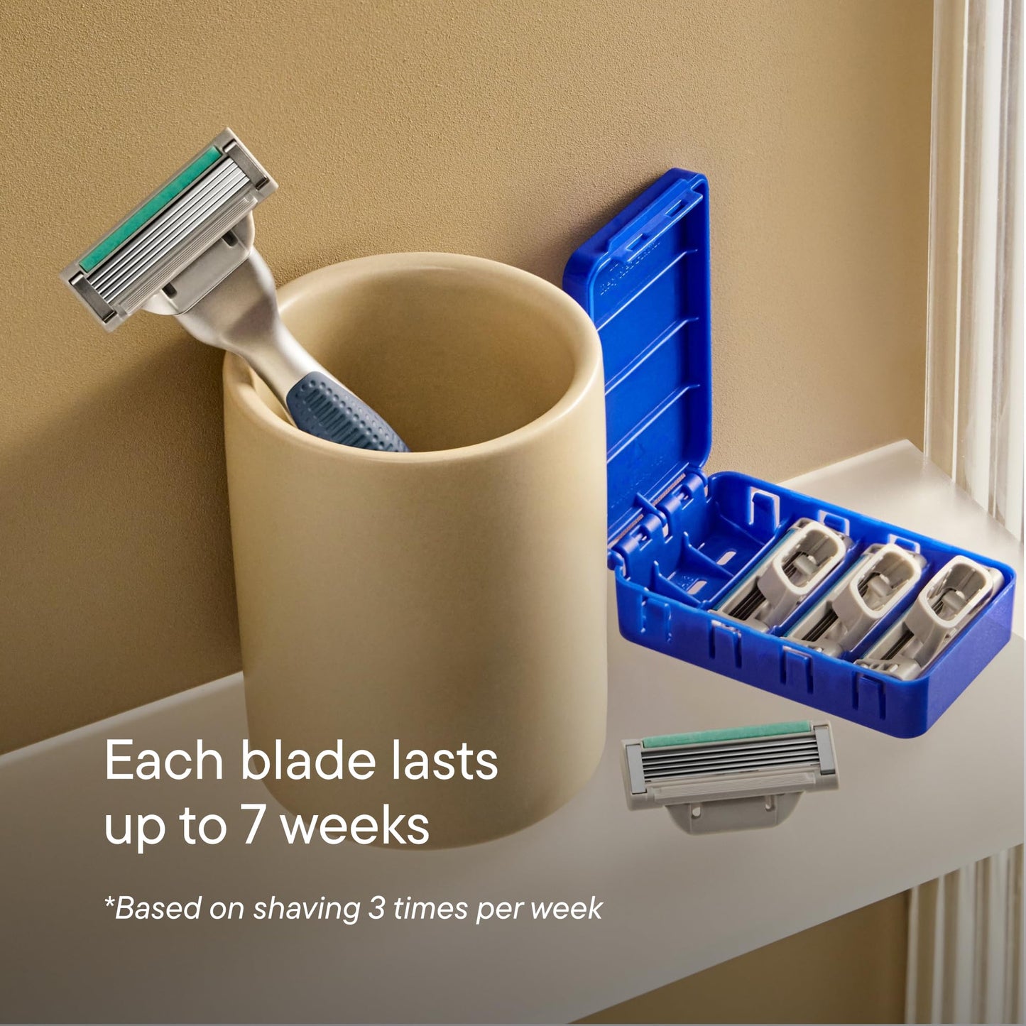 Harry's Plus Trial Shaving Kit for Men - Premium Handle, Razor Blade Cartridge, Foaming Shave Gel, and Travel Blade Cover - Advanced Pivoting System - Onyx