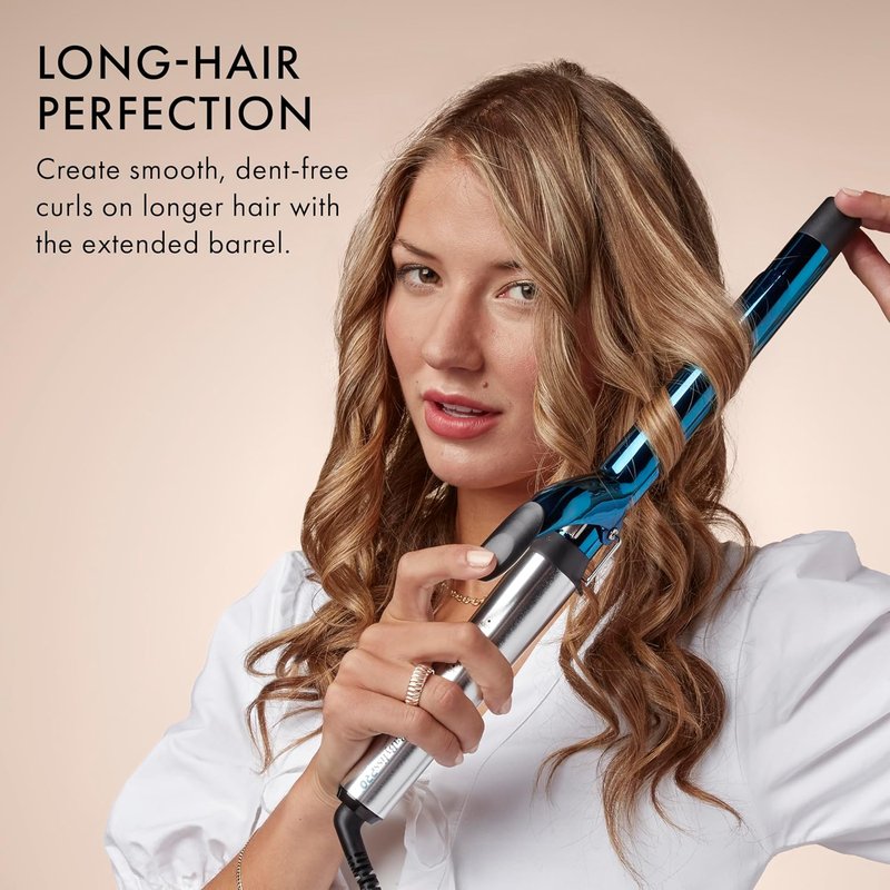 BabylissPRO Nano Titanium Curling Iron - Extended Barrel for Long Hair Styling
