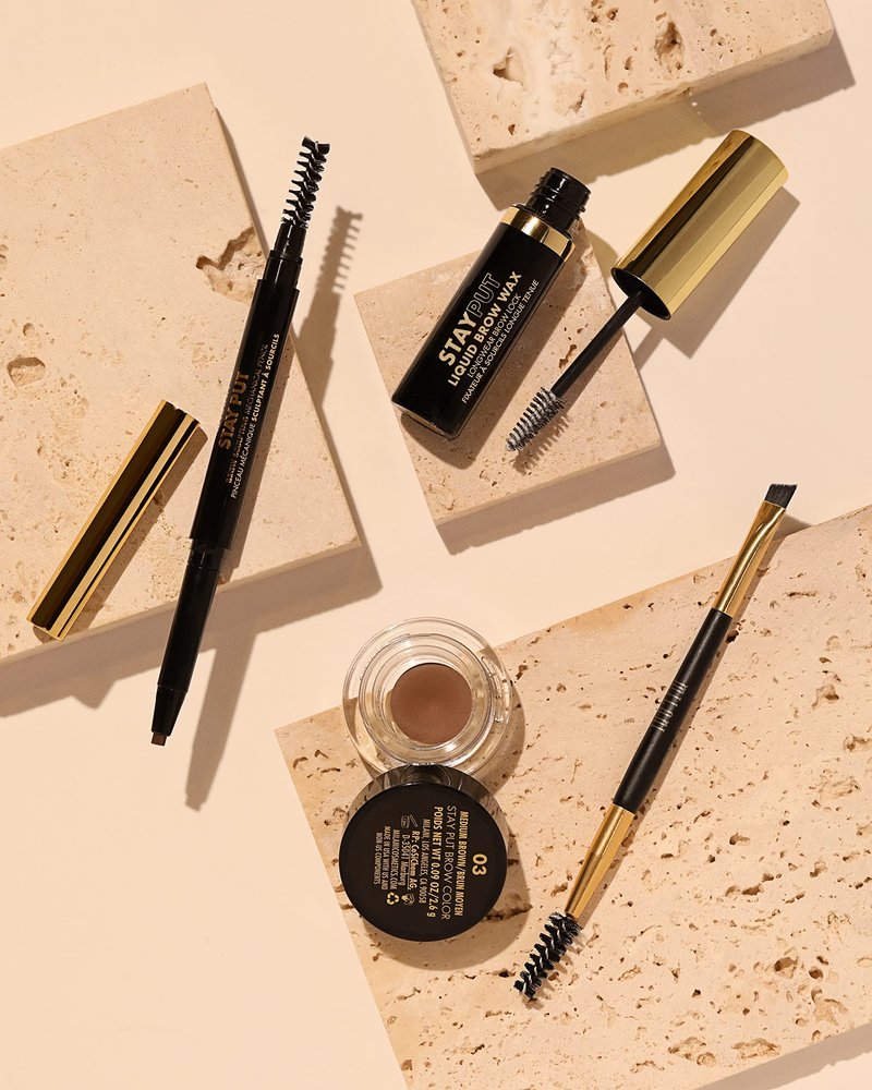 Milani Stay Put Liquid Brow Wax - 16HR Wear Clear Eyebrow Gel with Shea Butter & Argan Oil - Sculpting & Lifting Brow Lamination Formula with Precision Tapered Brush - Cruelty-Free - 0.17 fl oz