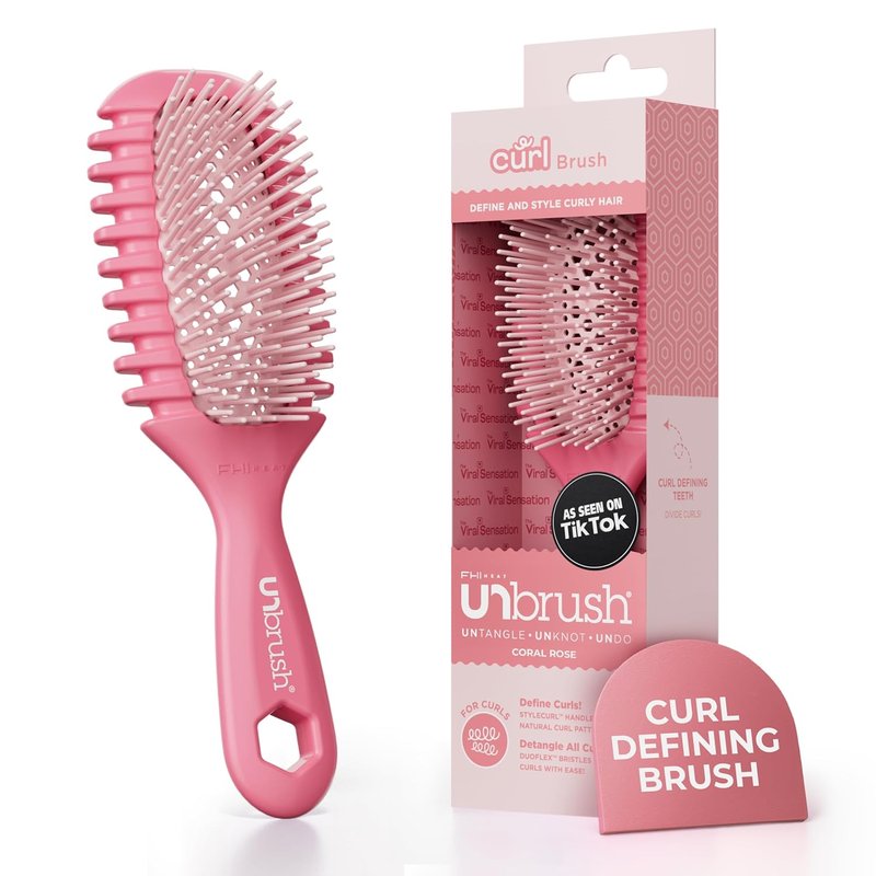 FHI Heat UNbrush Curl Collection for Pain-Free Brushing & Curl Enhancing Styling for Curly Hair Types - Use on Wet Hair Only