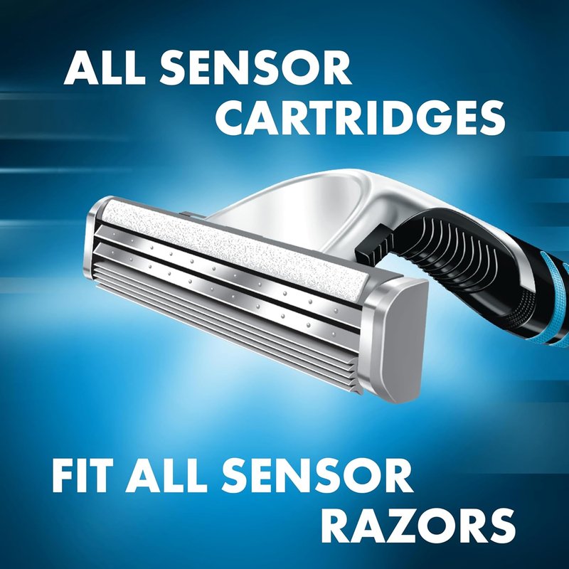 Gillette Sensor Excel Razor Blade Refills - 30 Count for a Smooth Shave and Comfort