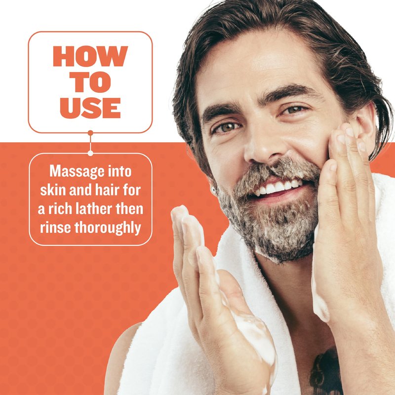 Facial Fortress Dr. Eddie's 3 In 1 Face, Hair, & Beard Wash - Beard Dandruff Shampoo For Men, Beard Cleanser, Face Wash, Beard Care, Face Soap With Pyrithione Zinc - 8 Fl Oz (Pack Of 1)