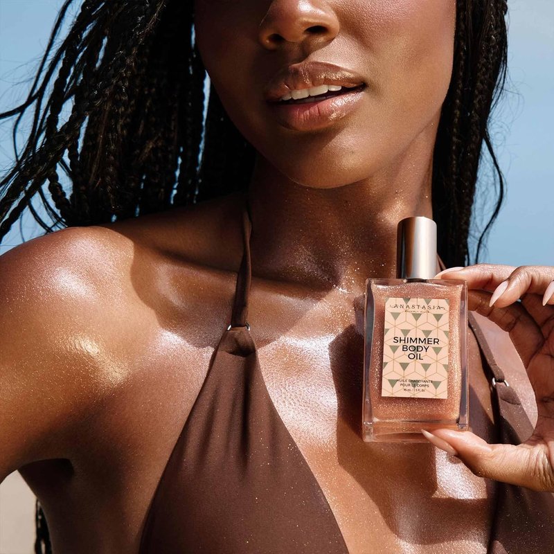 Anastasia Beverly Hills Shimmer Body Oil - Lightweight Glow Oil for Radiant, Silky Skin | Rose Gold