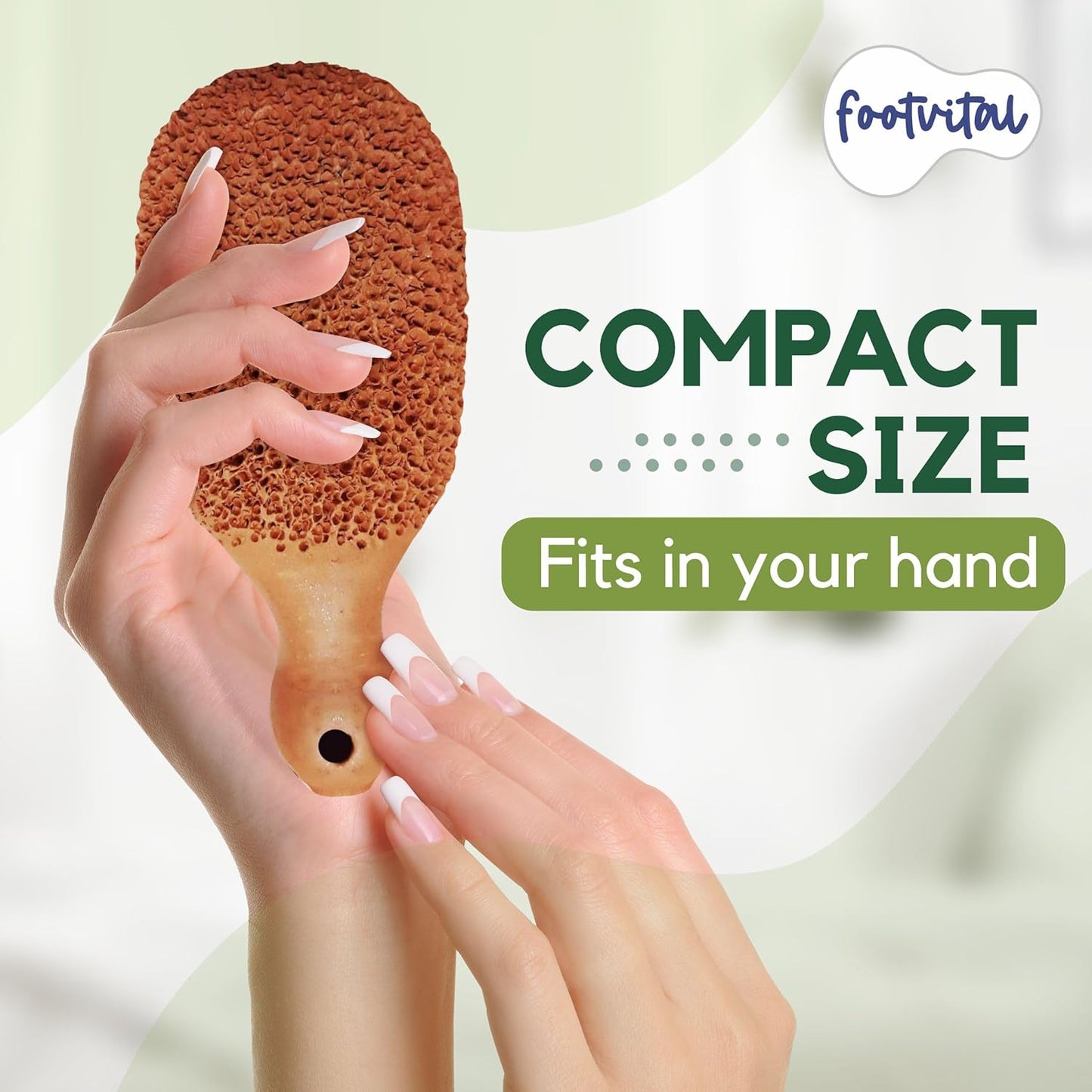 Terra-Cotta Pumice Stone for Feet - 100% Natural Callus Remover & Exfoliator, Dual-Sided Pedicure Tool