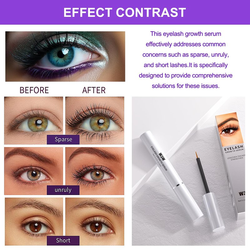 Eyelash Growth Serum - Rapid Lash & Brow Enhancer for Stronger, Healthier Lashes | Vegan & Cruelty-Free (1 PCS)