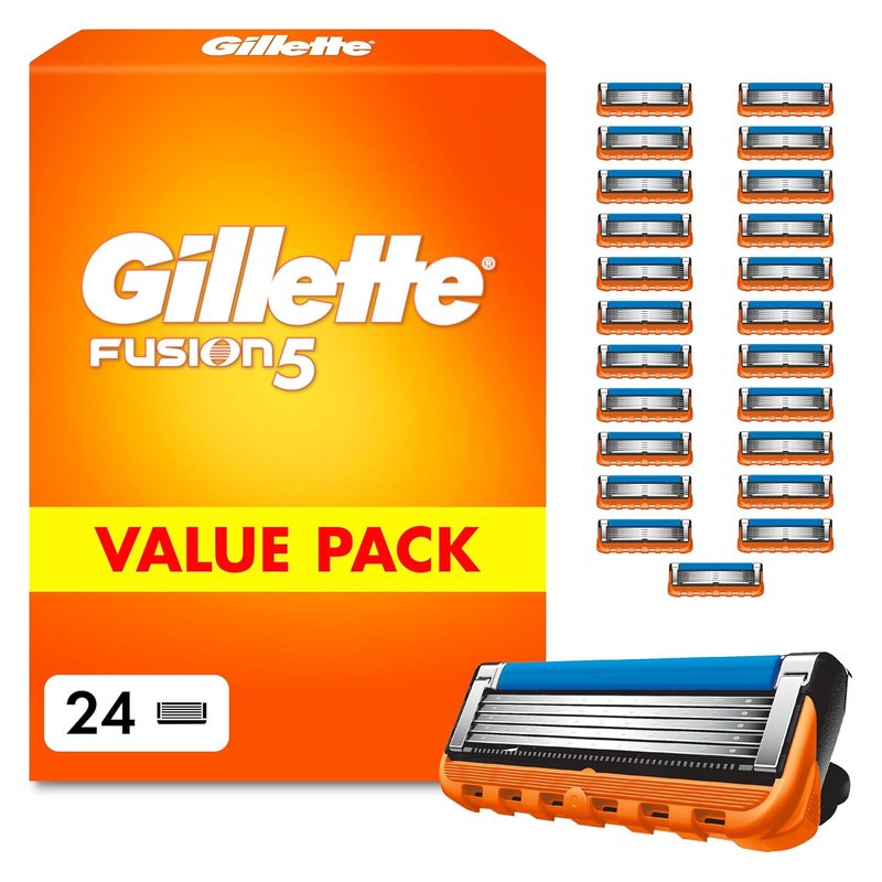 Gillette Fusion5 Razor Blades - Close Shave with Lubrastrip | Compatible Refills for Men