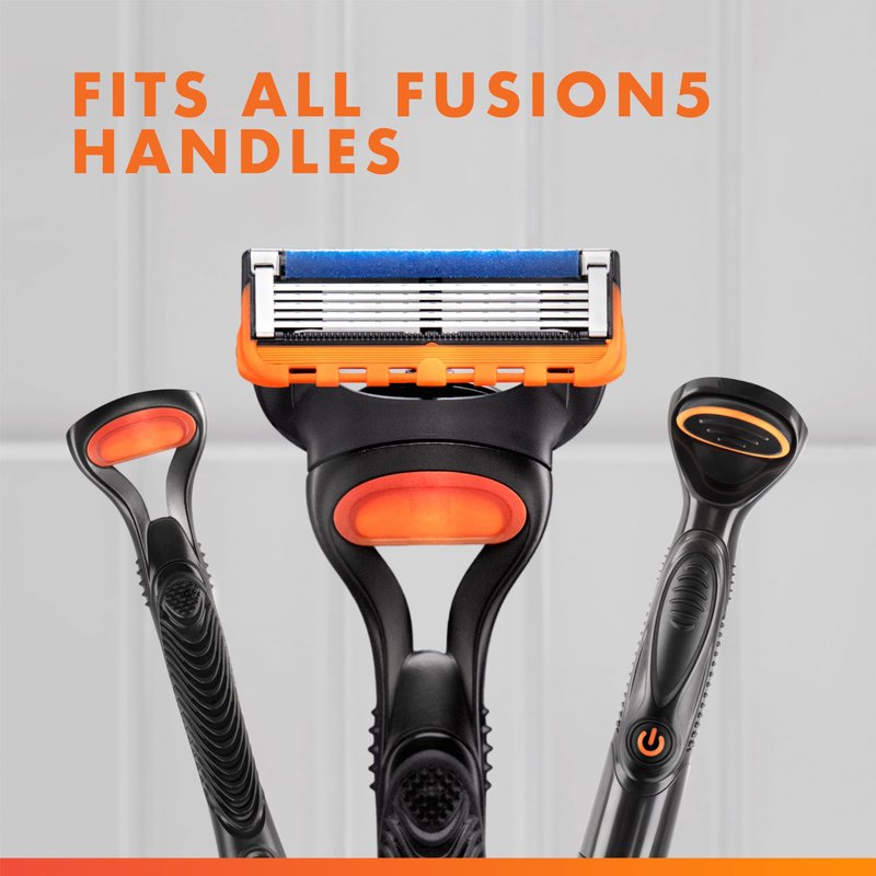 Gillette Fusion5 5-Blade Mens Razor Blade Refills, 12 Count, with Precision Trimmer