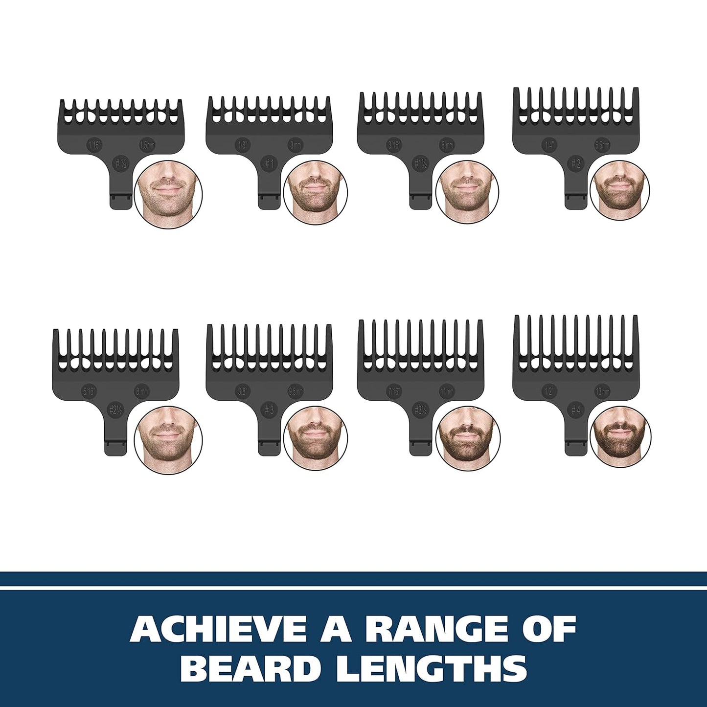 Wahl Aqua Blade® Rechargeable Wet/Dry Beard Trimmer - Lithium-Ion, Interchangeable Heads for Hair & Body Grooming | Model 9899-100