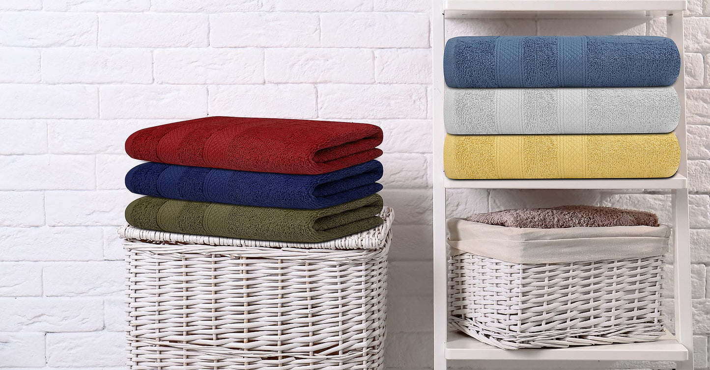 ZUPERIA Classic Hand Towels Pack of 10 (16 x 28 Inches) 100% Ring Spun Cotton Light Weight & Super Absorbent, Fast Drying Hand Towels for Bathroom, Hotels, Travel and Spa (Assorted)