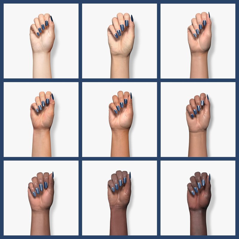 Beetles Blue Gel Nail Polish, 1Pcs 15ML In the Grayish Navy Blue Color Gel Polish Soak Off Nail Art Manicure Salon DIY Uv Nail Lamp Design Decoration at Home