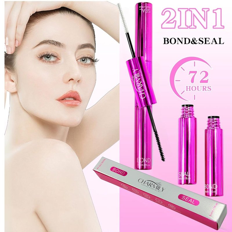 Lash Cluster Glue - Long Lasting Waterproof Bond & Seal for DIY Eyelash Extensions | Strong Hold 2-in-1
