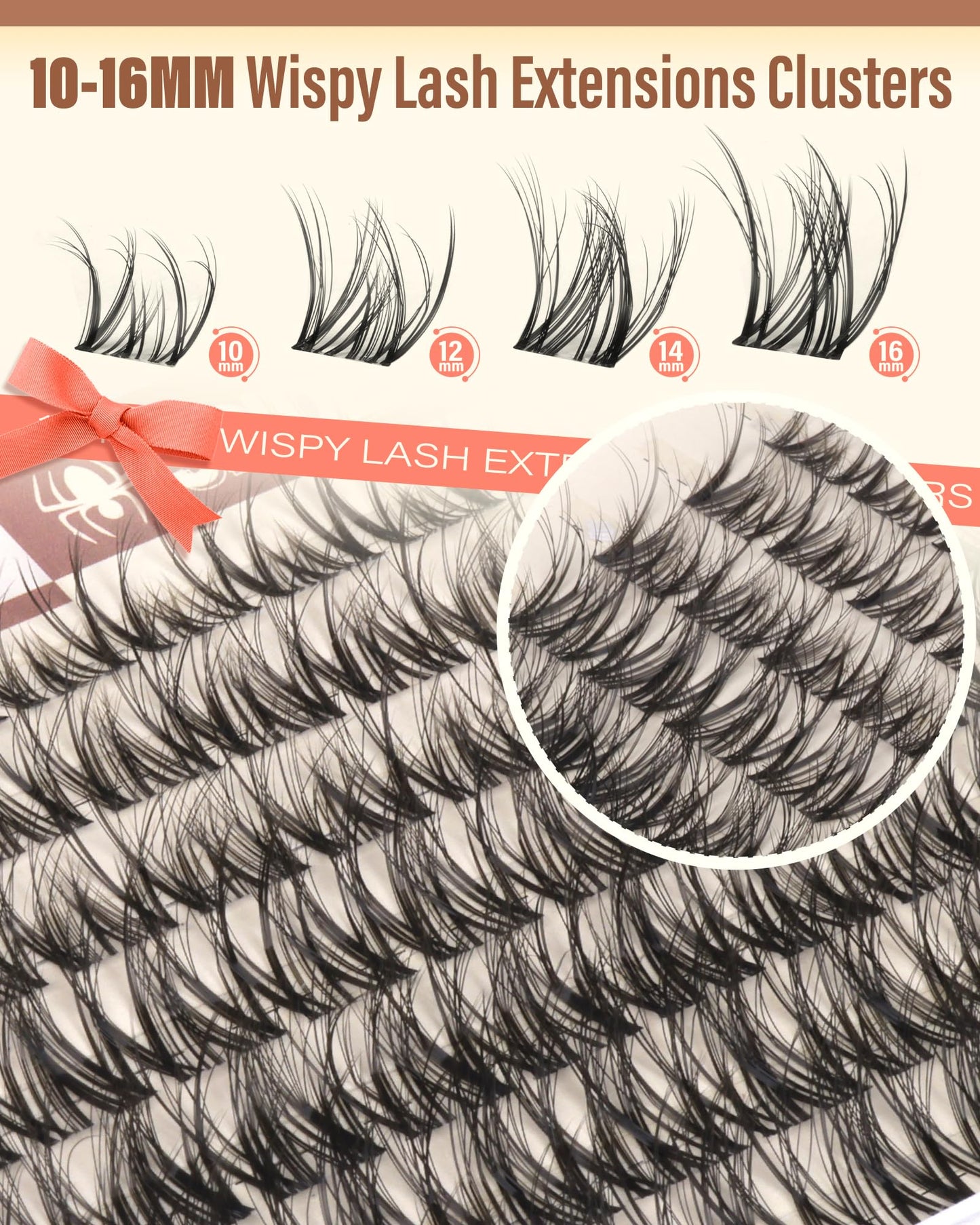 Spider Lashes Clusters Invisible Band Natural Eyelash Clusters CD-Curly Breeze Cluster Eyelash Extensions Spider Lash Clusters Wispy Cluster Lashes Natural Individual Lashes 10-16MM by Zegaine