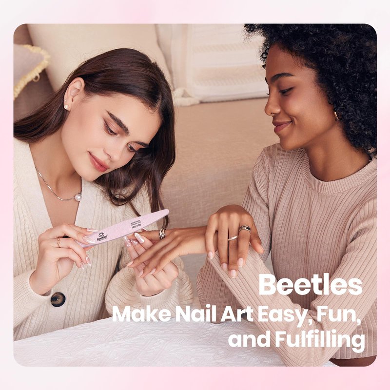 Beetles 5 Pcs White Gel Nail Kit with U V Light, 10ML HEMA-Free Cloud White Gel Polish Set Portable Manicure Kit with Base & Top Nails File Coat Soak Off Home Travel Salon Tools Gifts for Women Girls