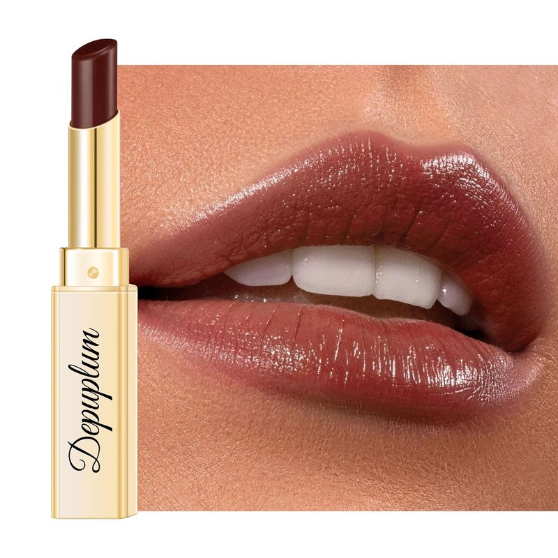 Depuplum Black Berry Lipstick for Women Moisture Lip Gloss Tinted Lip Balm Sheer Lipsticks for Mother's Day Nourishing Hydrate Glossy Lipstick for Dry Lips (DM65 Berry)