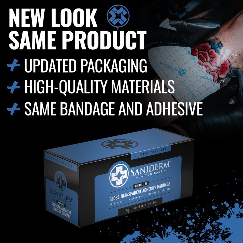 Saniderm Original Tattoo Aftercare Bandage (Medium Roll, 6 in x 8 yd)