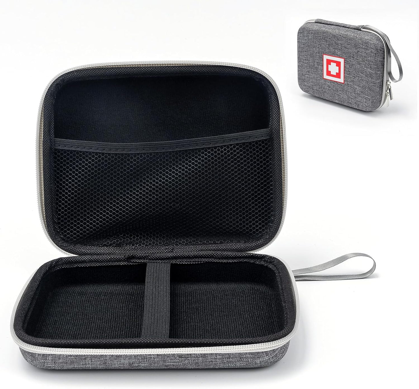Skiennix Protective Carrying Case - Hard Shell Travel Bag for Portable Nebulizer & Asthma Accessories (Gray)