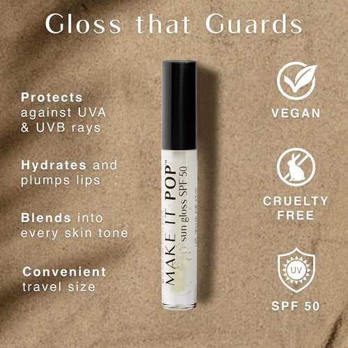 BlackGirlSunscreen BLACK GIRL SUNSCREEN - Make It Pop Sungloss - Revolutionary Sun Protection and Gloss in One - SPF 50 (Cherry Noir)