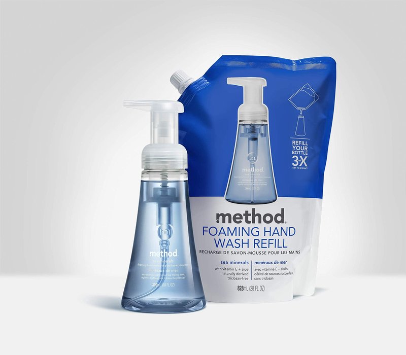 Method Foaming Hand Soap Refill, Sea Minerals, 28 Fl Oz (Pack of 6)