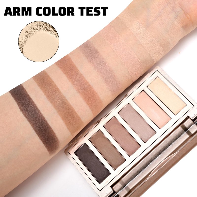 LYNEMOGA 6 Matte Nude Shadows,Mini Eyeshadow Palette for Women Girls, Multi-Use Powder for Eye, Contour Brows, Long-lasting Neutral Eye Shadows Waterproof Smokey Professional Makeup Kit