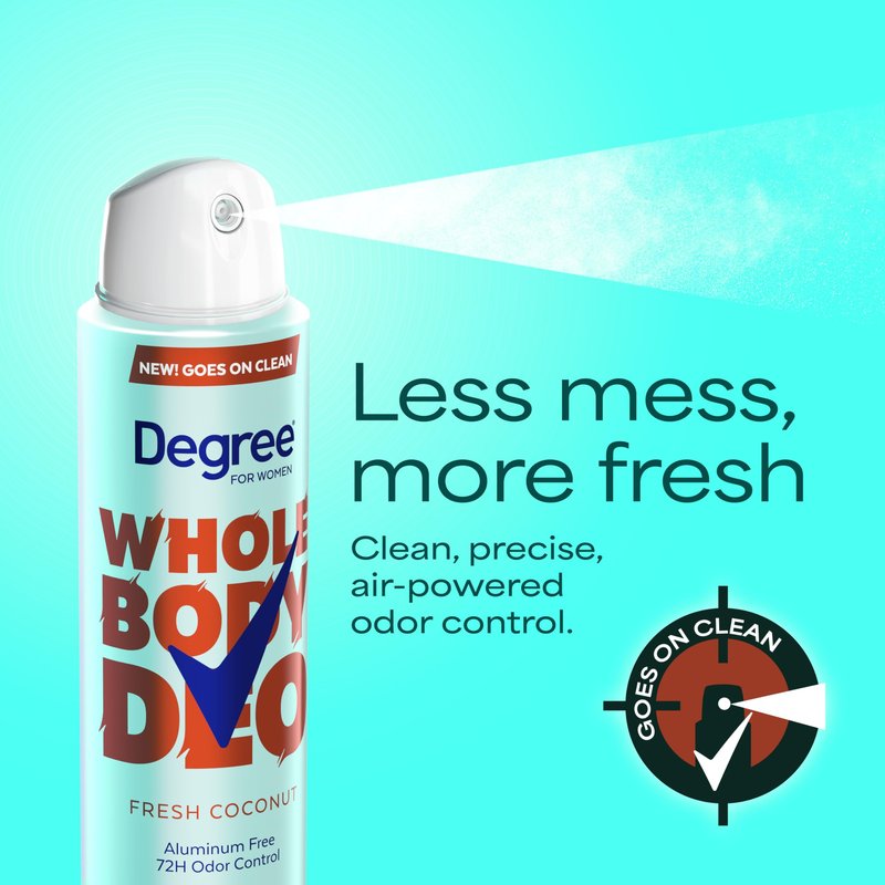 Degree Women Deodorant Spray Fresh Coconut Scent Aluminum Free 72H Odor Protection 2.9 FO