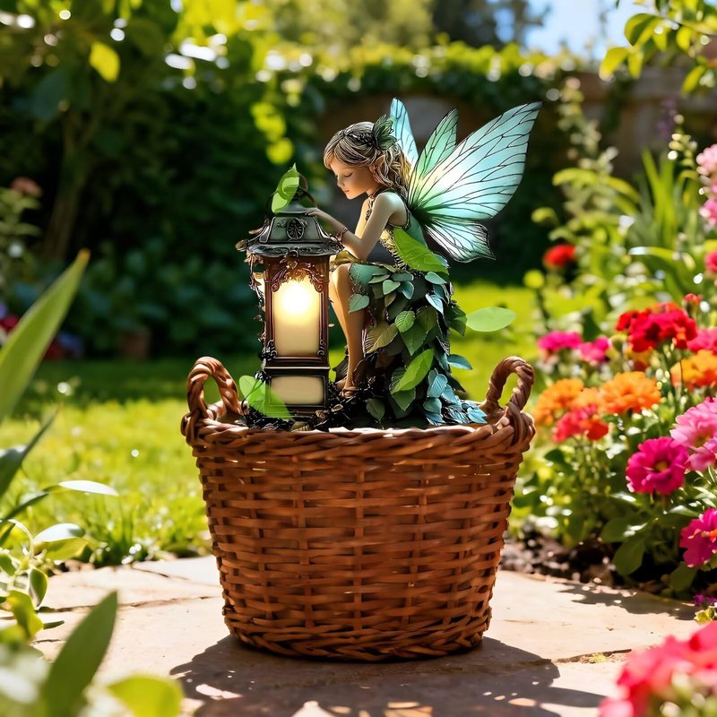 Fairy Acrylic Potted Plant Stake, Decorative Ornament for Indoor/Outdoor Flower Pots, Ideal Gift for Yard & Lawn Landscape Beautification（AB-072）