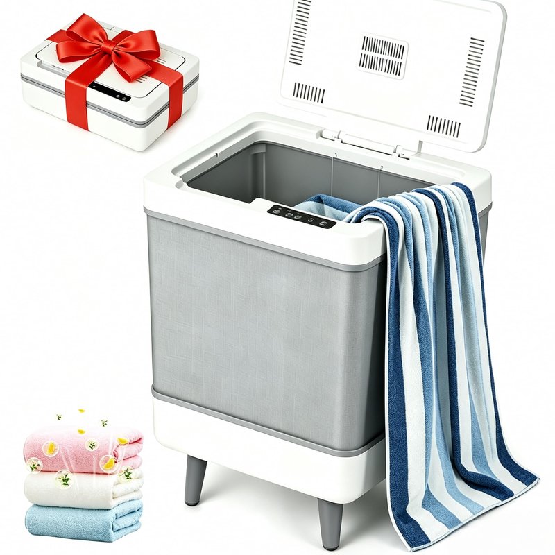 CNZHONGYINI 35L Foldable Towel Warmer Bucket for Bathroom, Large Hot Towel Warmers for Spa, Fast Heating & Drying Modes with 24H Timer, Auto Shut-Off, a Spa-Like Luxury for Home