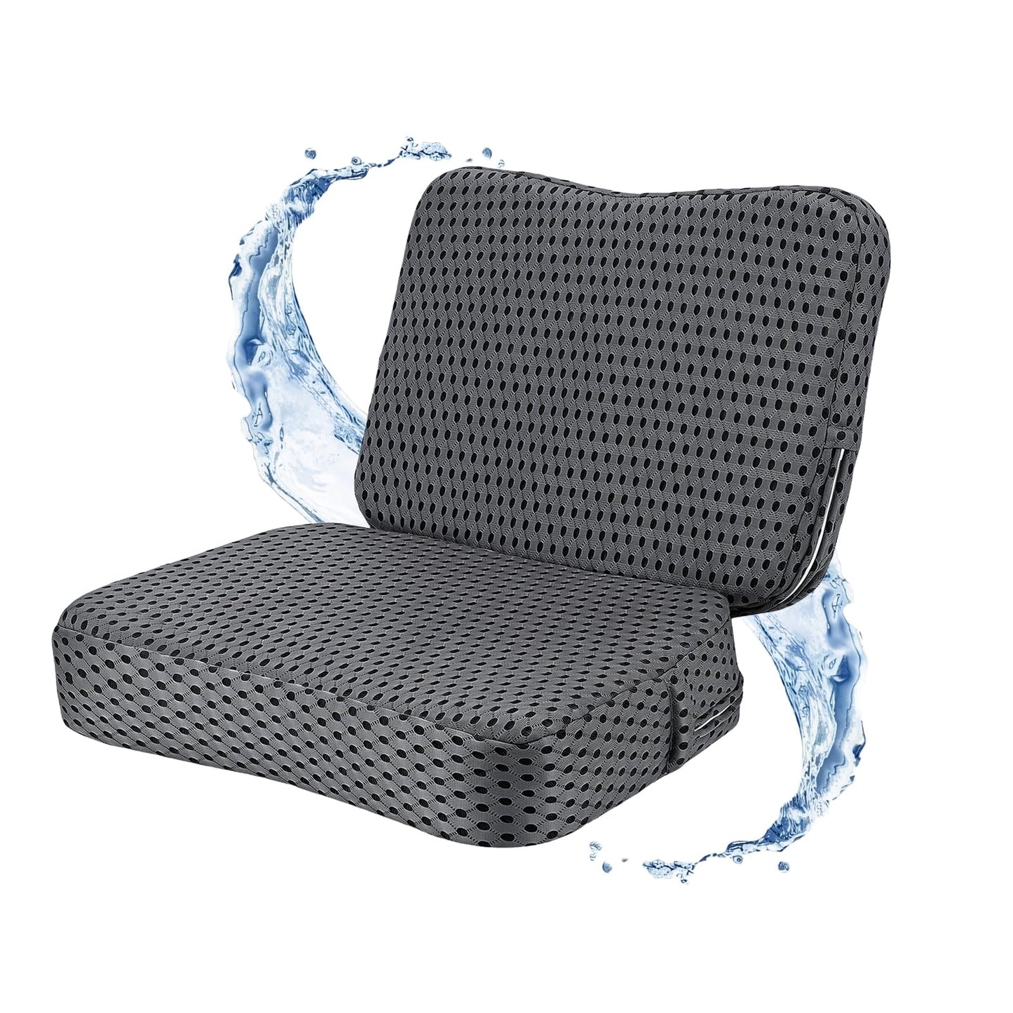 GABTRUK Foldable Hot Tub Booster Seat for Adults, 3D Air Mesh Spa Cushion Quick Dry Water Absorbent Non-Slip for Bathtub Pool Spa, 1 Pack (Grey)