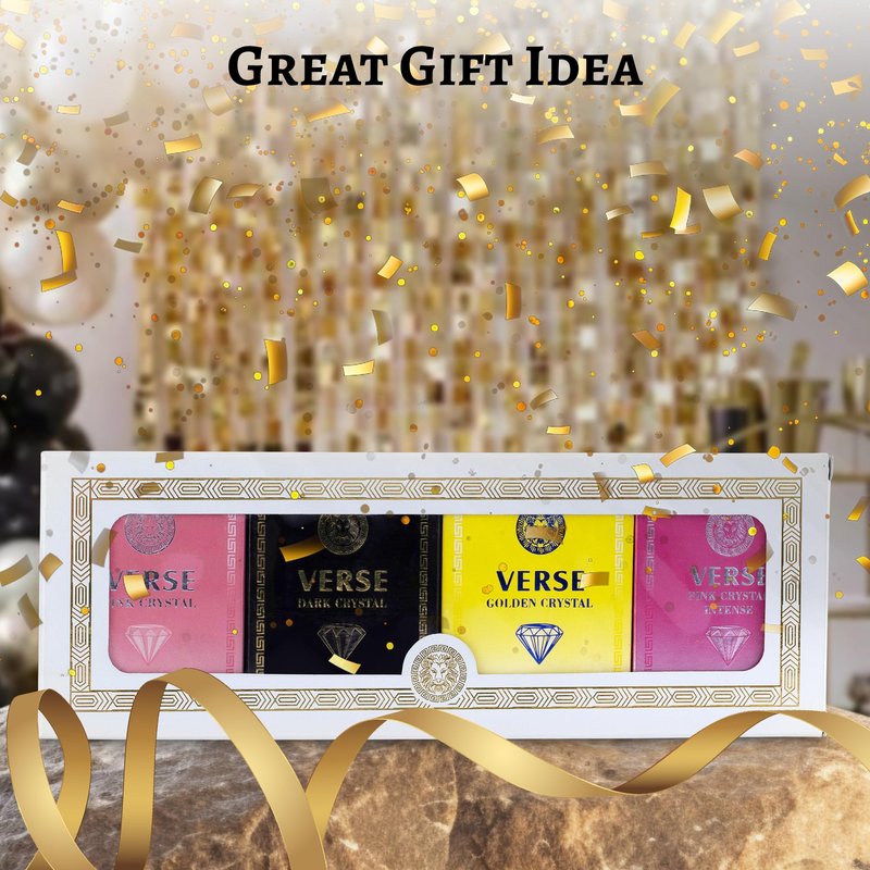 NovoGlow Verse 4-Piece Mini Fragrance Set for Women Light One - Refreshing Combinations of Floral, Fruity & Woody Scents -Ideal EDP Beauty Gift for Birthday, Anniversary Infinity Breeze