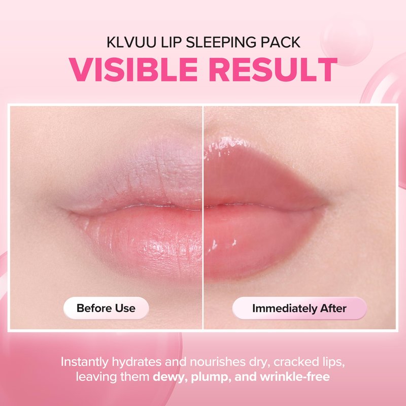 Klavuu Lip Mask Sleeping Pack (0.7oz) – Overnight Deep Hydrating Korean Lip Balm Treatment for Very Dry, Chapped Lips | Lip Lightening & Plumping with Instant Hydration | Gentle Exfoliating (Melon)
