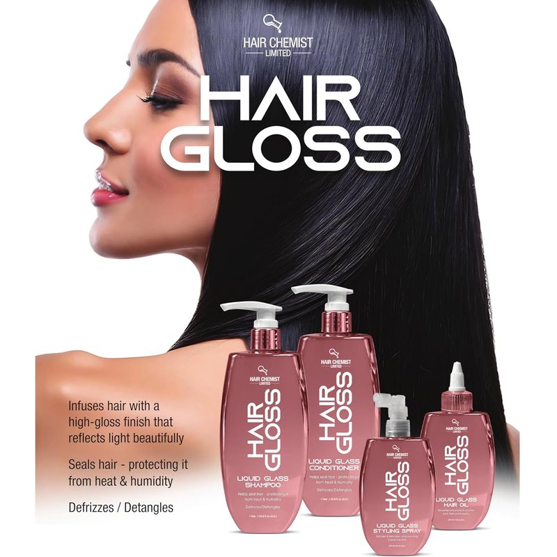 Hair Chemist Hair Gloss Conditioner - Frizz Reducing Liquid Glass Formula | 33.8 oz, Lightweight Shine Enhancer