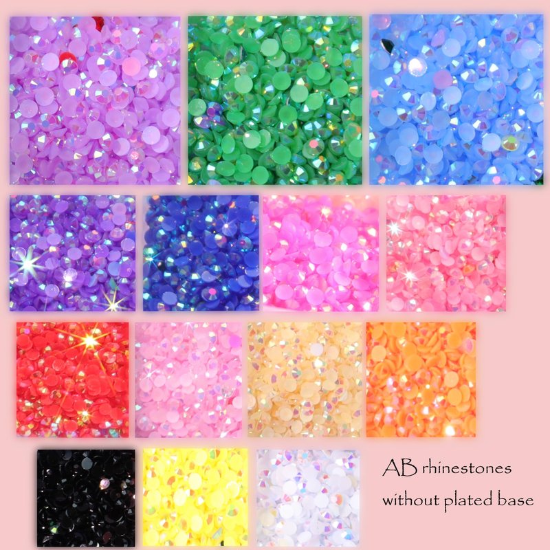 Rhinestones for Bedazzling Kit for Crafting Item, Bedazzled Gems Rhinestone Kit, Bedazzling Gems Flat Back Crafts, 28 Mixed 3mm Flatback Rhinestones Jewels for DIY Diamond Art Clothes Shoes Nail Art