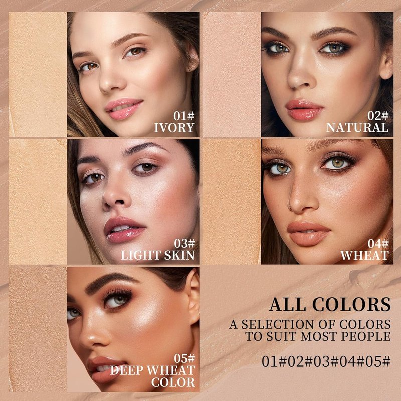 O'CHEAL Face Foundation Contour Stick - Long-Wear Lightweight Concealer for Blemishes | Shade 02 Natural