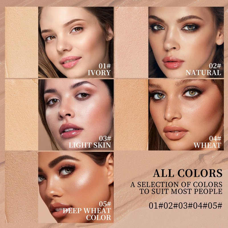 O'CHEAL Face Foundation Contour Stick Blemish Contouring Face Long-wear Lightweight Brighten Stick Concealer Beauty Makeup 03#LIGHT SKIN