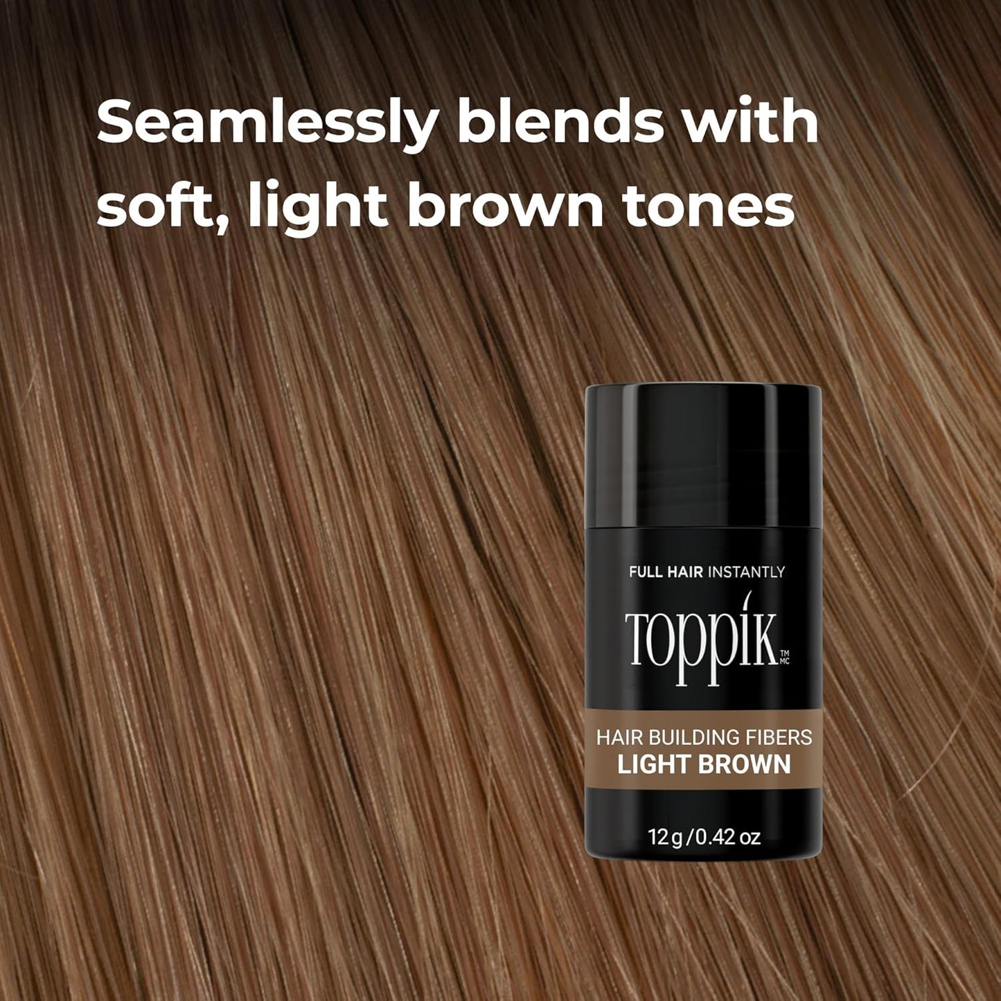 Toppik Hair Building Fibers - Instantly Thicker, Fuller Hair | 9 Shades Available in 4 Sizes