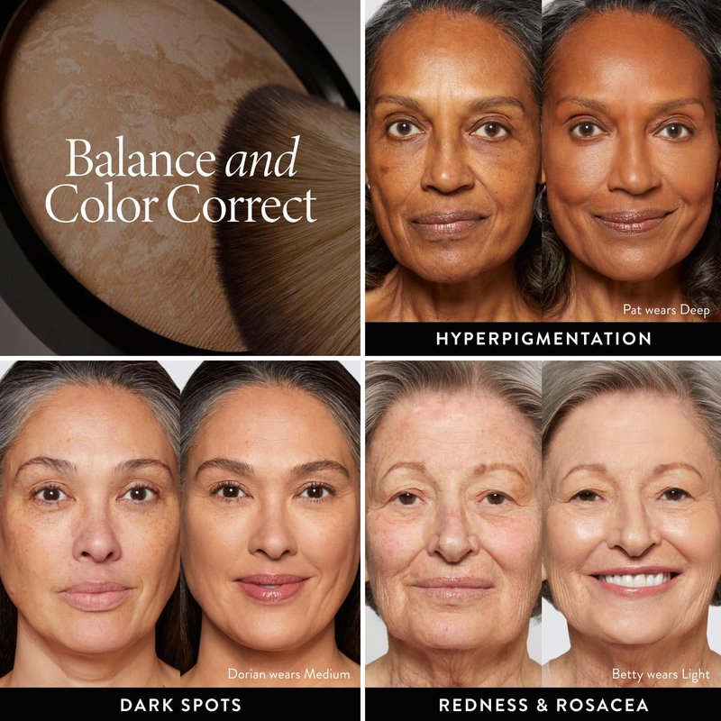 LAURA GELLER NEW YORK Baked Balance-n-Brighten Foundation with Kabuki Brush Makeup Set, Light