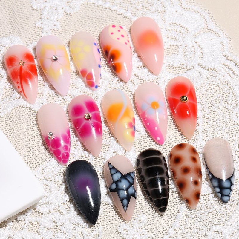 Fcozpjk Nail Blooming Gel, 15ML Clear Blooming Gel Polish for Spreading Effect with 1PCS Dotting Pen Watercolor Flowers Marble Ombre Aura Nail Design Home Manicure Salon Supplies Soak Off UV/LED Cure