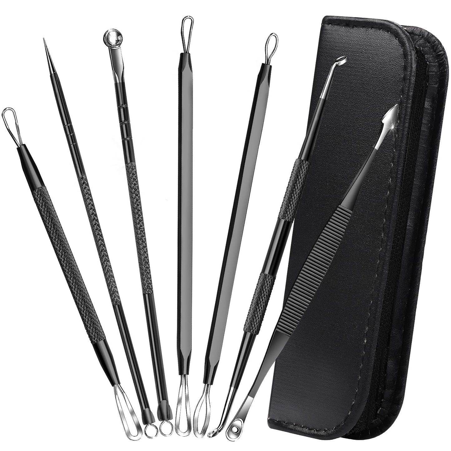 Teenitor 7 in 1 Blackhead Remover Tools, Surgical Grade Pimple Popper Tool Kit, Blackhead Extractor, Pimple Extractor, Black Head Remover for Face Nose