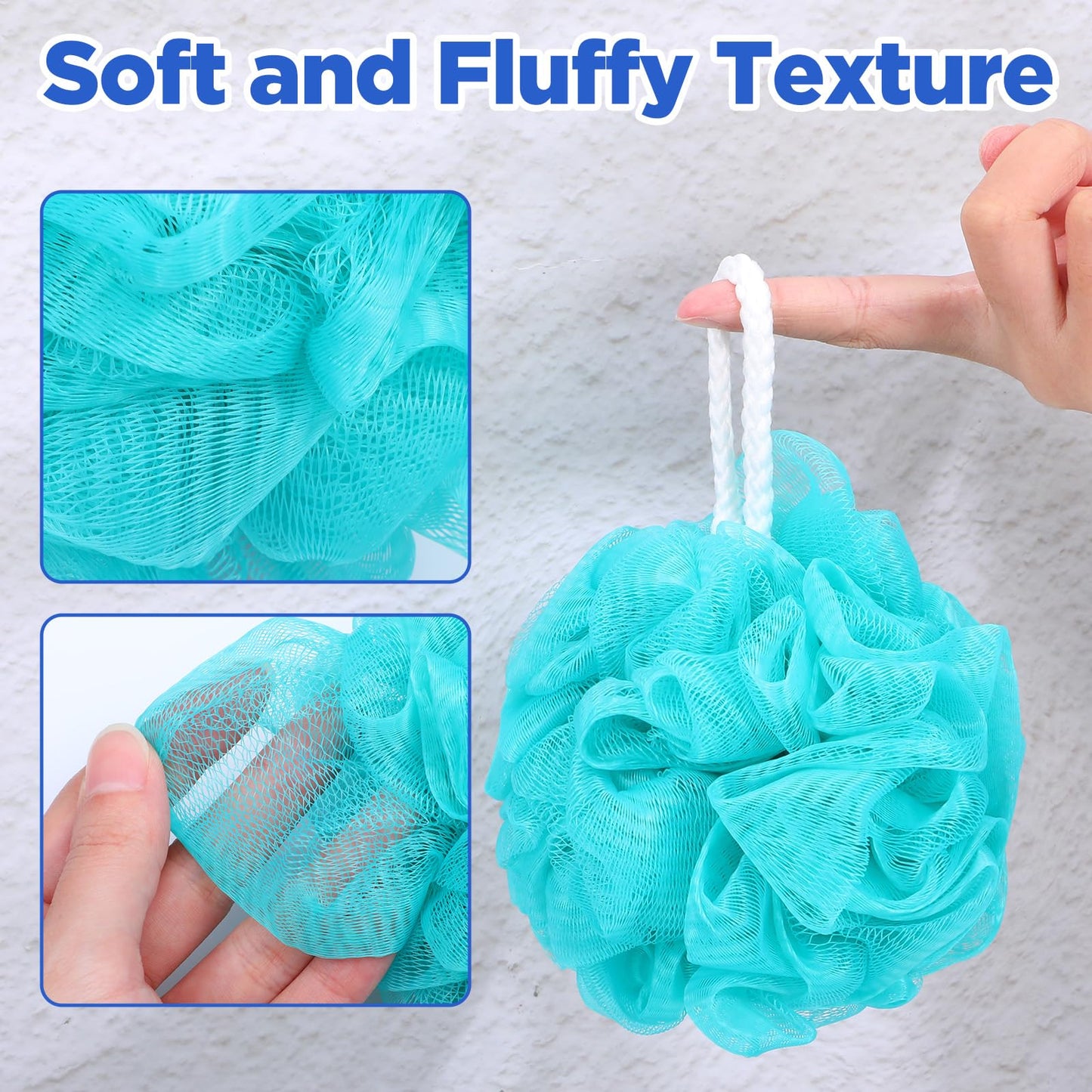36 Pcs Bath Sponge Shower 40g Loofahs Bulk Bath Luffas Exfoliating Body Scrubber Pack Soft Colorful Mesh Balls Puff Bathing Accessories for Men and Women Exfoliating Sponge