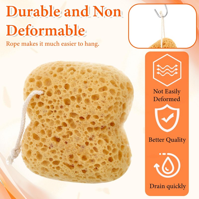 Mabor 2 Pcs Body Shower Bath Sponge, Large Size Exfoliating Sponges for Shower Scrubber Foam Loofah Bubbling Bubble Scrub for Bathroom Men Women Use