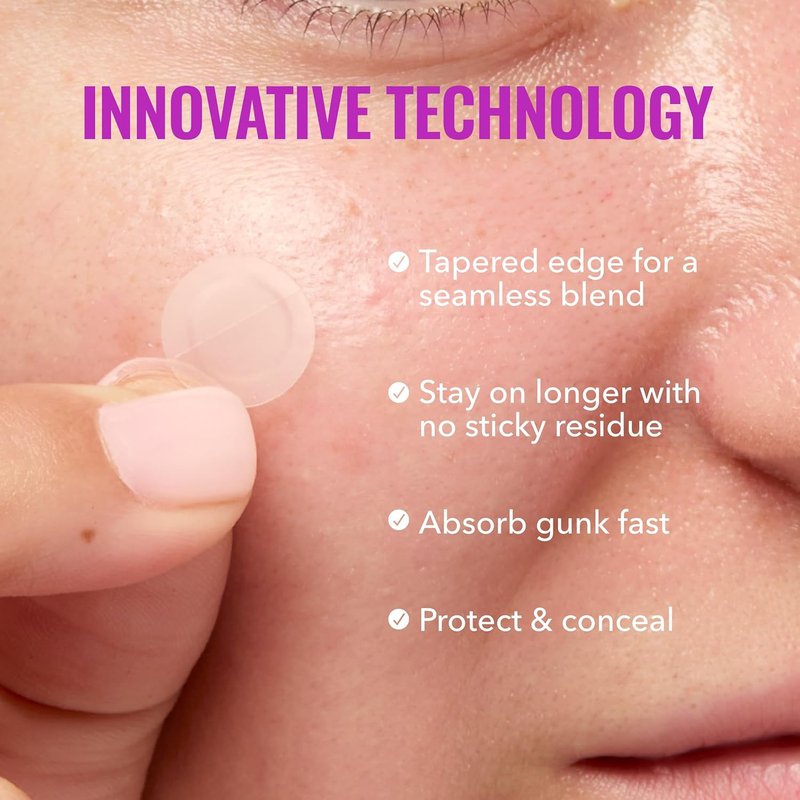 Good Molecules Pimple Patches - Ultra-Thin Hydrocolloid Acne Treatment | 60 Pack, Invisible Under Makeup