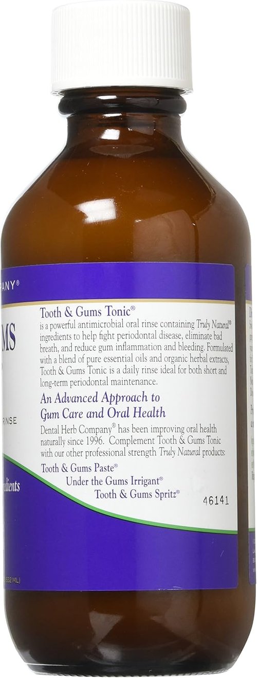 Tooth & Gums Tonic Mouthwash - Travel Size (2 oz) | Essential Oil Formula for Bad Breath & Gum Health