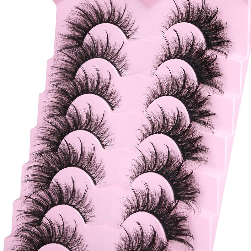 Fox Eye Lashes Wispy Faux Mink Lashes Volume Fairy Cat Eye Lashes That Look Like Extensions Spiky Fake Eyelashes 20mm Long Lash with Spikes