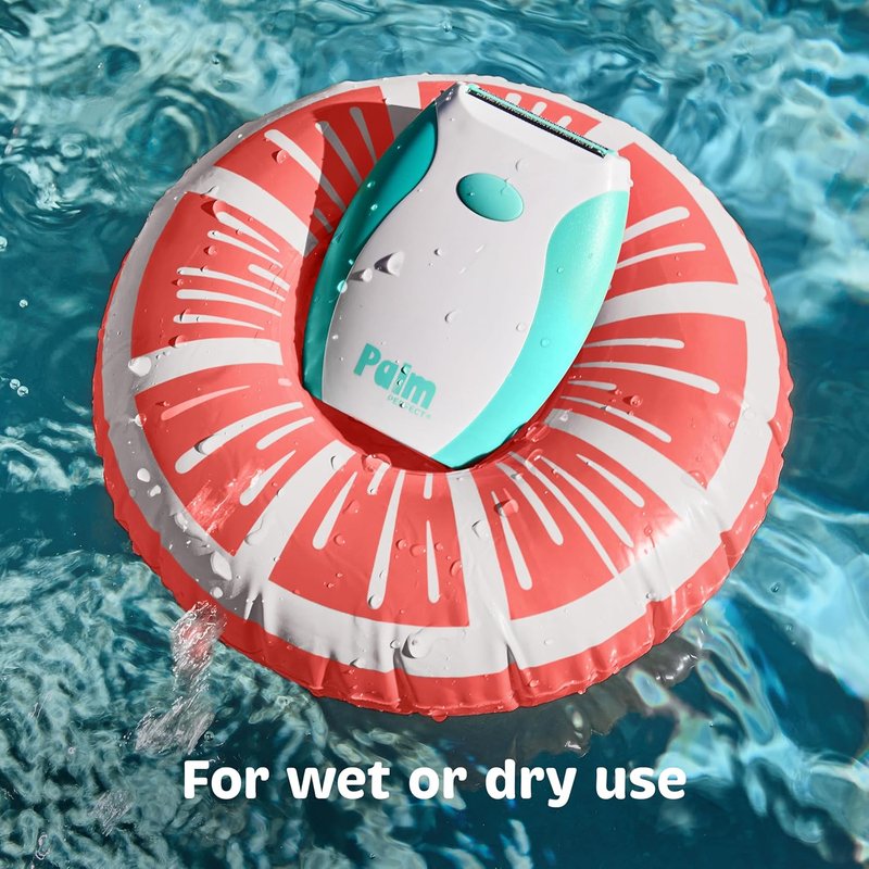PalmPerfect Electric Shaver for Women - Bi-Directional Triple Blade Razor for Legs & Bikini Line - Portable Wet/Dry Design