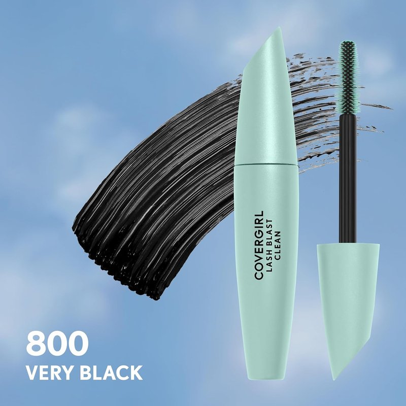 CoverGirl Lash Blast Clean Volume Mascara - Vegan, Smudge-Proof, Volumizing | Very Black, 1 Count