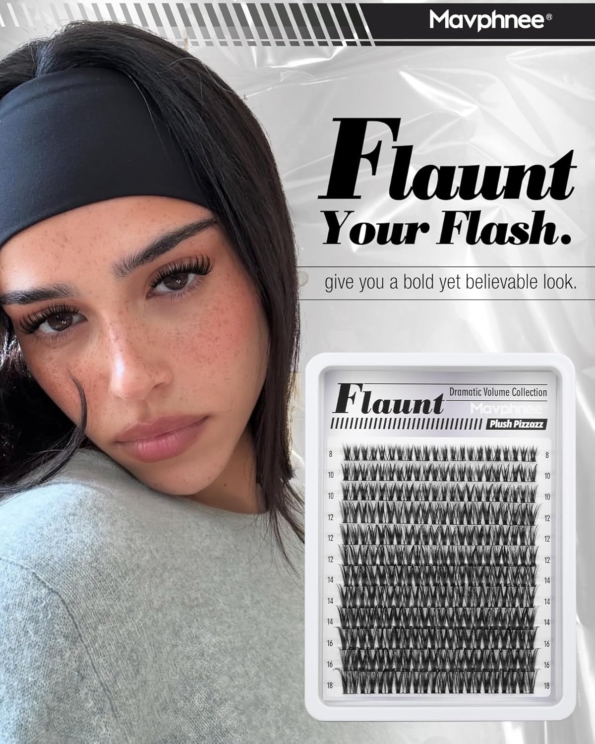 Skiennix Wispy Eyelash Clusters - Ultra-Dense Individual Lashes for Dramatic Looks | 132PCS DIY Pack (8-18MM)