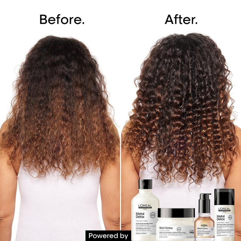 L'Oreal Professionnel Metal Detox Leave-In Oil - Detoxify Hair, Prevent Damage & Enhance Color Shine