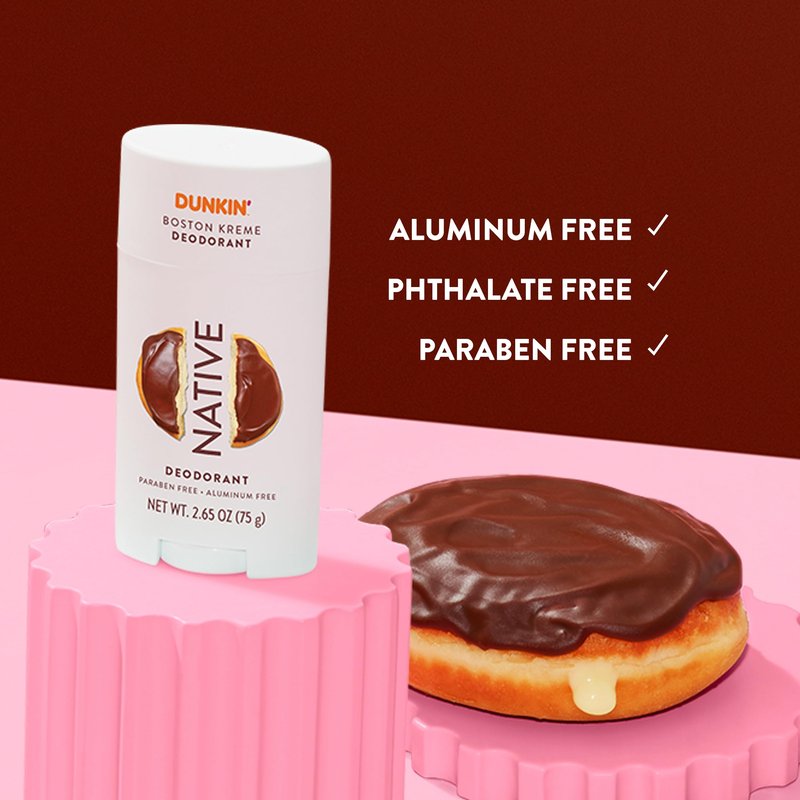 Native Deodorant | Limited Dunkin Donuts Edition | Aluminum Free with Baking Soda, Probiotics, Coconut Oil and Shea Butter | Boston Kreme 2.65oz