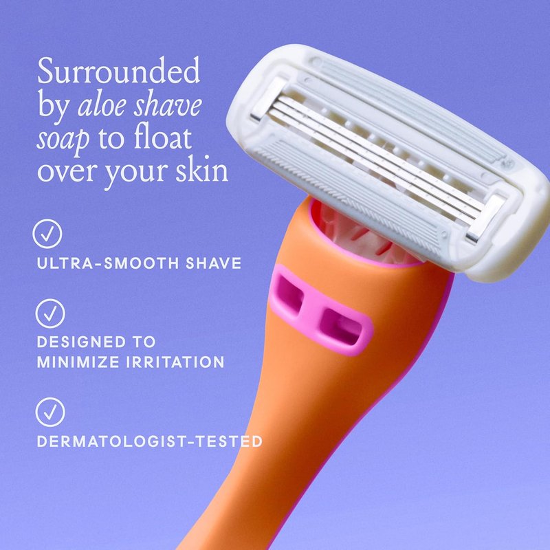 Billie Disposable Razors for Women - Malibu Set | Smooth Shaving Experience